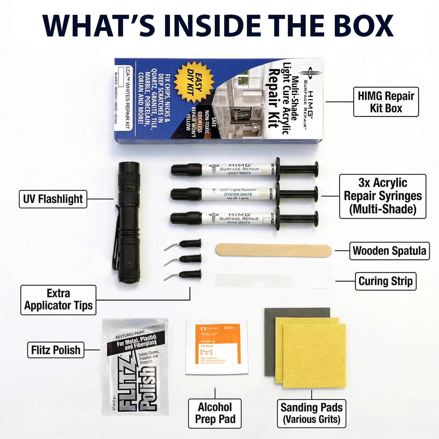 Reparasjons-kit  Acrylic Repair Kit - Hvite materialer
